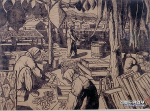 포항시립미술관에서 진행되고 있는 소장품전에 전시된 김우조作