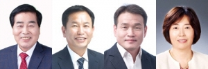 (왼쪽부터)안주찬, 박교상, 장세구, 김춘남 의원.